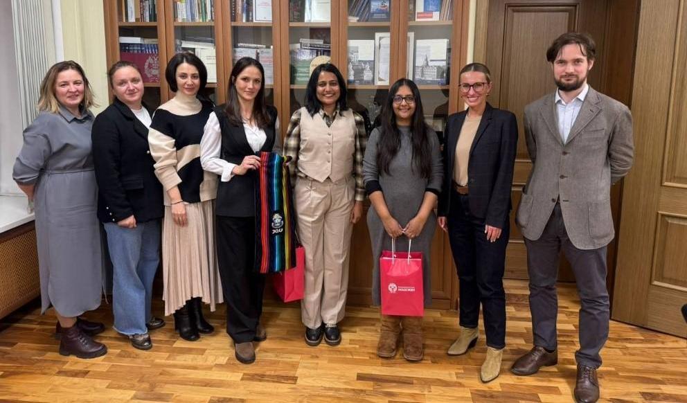 The delegation from O.P. Jindal Global University visits the Presidential Academy